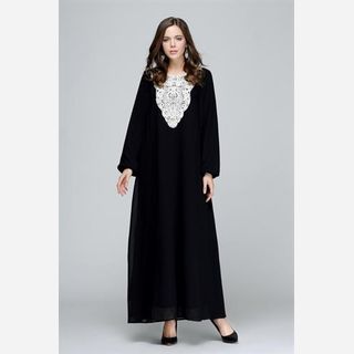 chiffon long sleeve abaya
